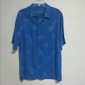 Tommy Bahamas Original Fit Silk Button Down shirt Size Large
